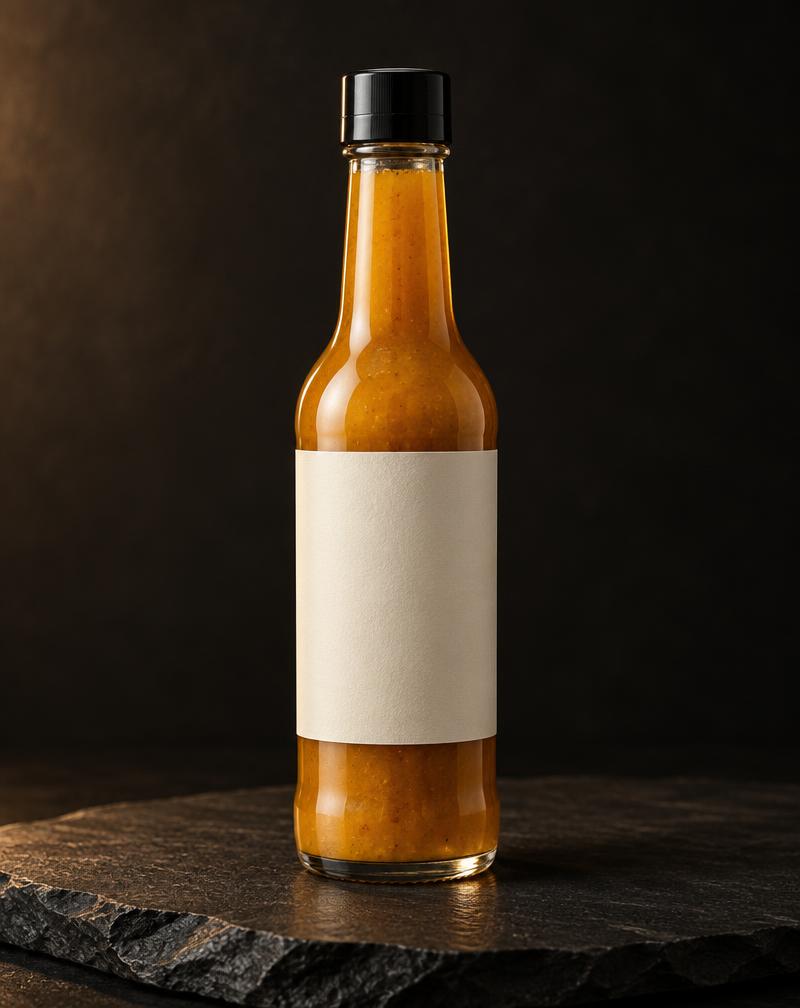 Mango Scorpion hot sauce bottle